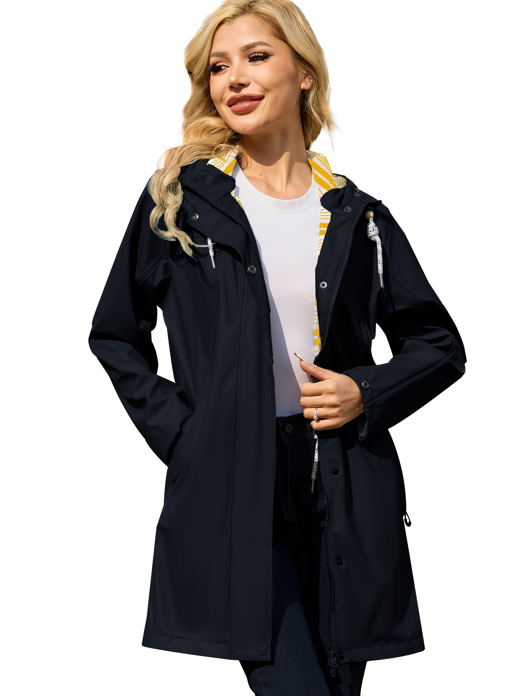 Damen Regenjacke Wasserdicht Lang - Eleganter Trenchcoat Für Herbst & Winter