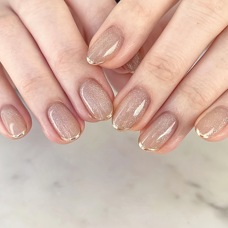 Upgrade Your Look With Wearable Nail Patches, 24pcs, Oval, Short, Lotus Root Pink, , Gothic Style, Three-dimensional Temperament, Pink And Tender, , Gentle, Prom Dinner, , Daily Wear, Nail Extension