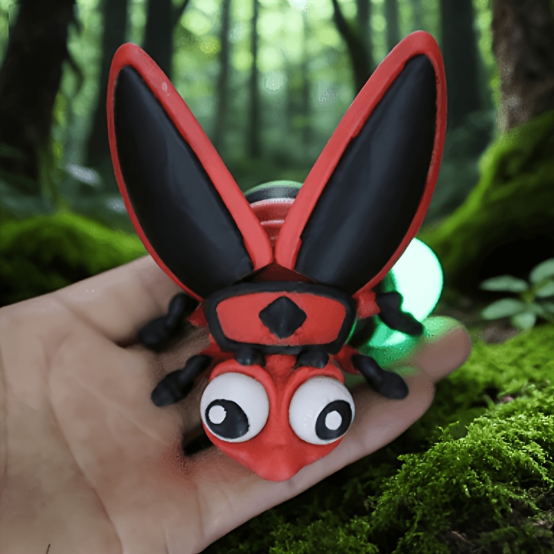 Image of 3d Printed Articulated Firefly Figurine - -the-dark Tail Design - Realistic Insect Texture Trendy Toy - Stress Relief Collectible Creative Gift