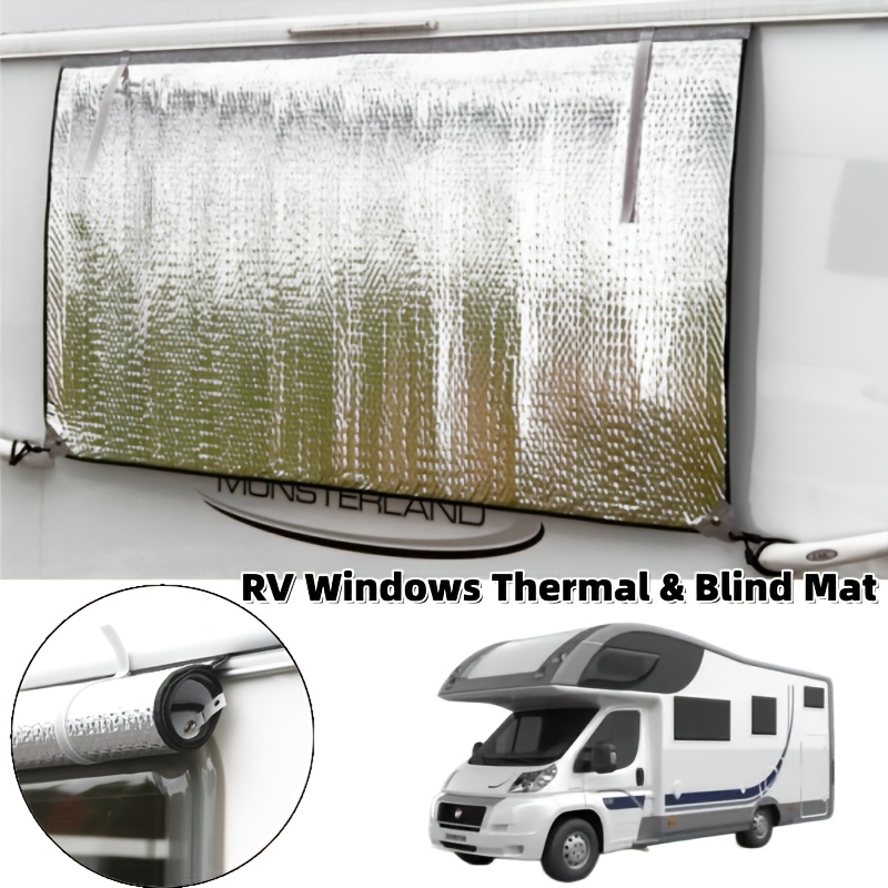 Thermal And Blackout Mat For Motorhome Windows, Designed For Sun Reflection And Protection Against Cold And Heat