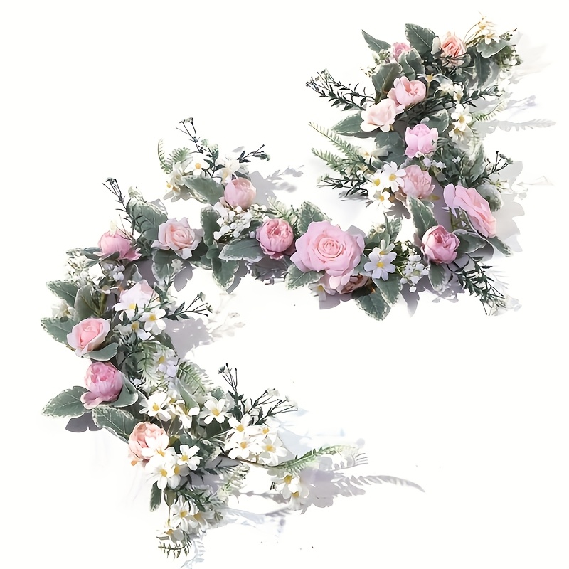 

Elegant Fabric Garland, 175cm - Ideal For Wedding, Outdoor, And Party Decorations, Table Centerpiece, Ivy, 1pc