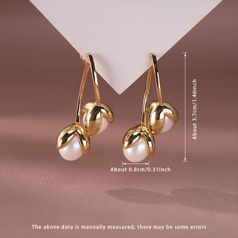 [gift Box] [must-have For Gifting] A Pair Of Pearl Earrings, Ladies' Fashion Drop Earrings, About 8mm (4pcs) Rice-shaped Natural Earrings, Detachable Multiple Wearing [natural Pearls