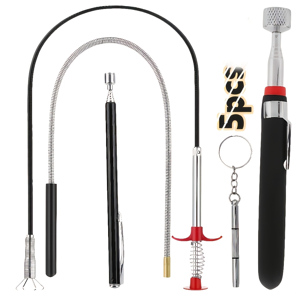 TEMU 5pcs Multi-functional Retrieval Assistance Set, Precision Screwdriver Set, Conveniently Designed Repair Tool Kit, 3pcs Magnetic Pickup Tool Set,