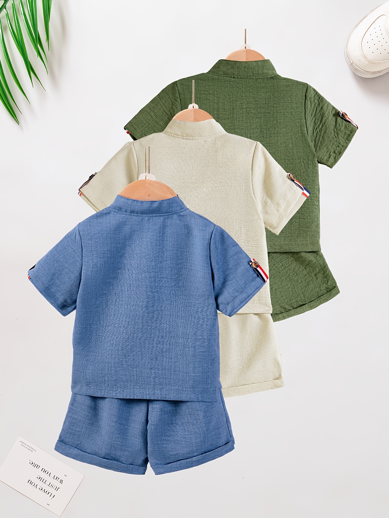 nouveau ensemble dété 6 pièces pour garçons, comprenant une chemise à col   boutonnée avec poche et un short à poches avec   de   sur les manches, facile et décontracté, idéal  , les   et autres occasions décontractées, pour lextérieur. 4
