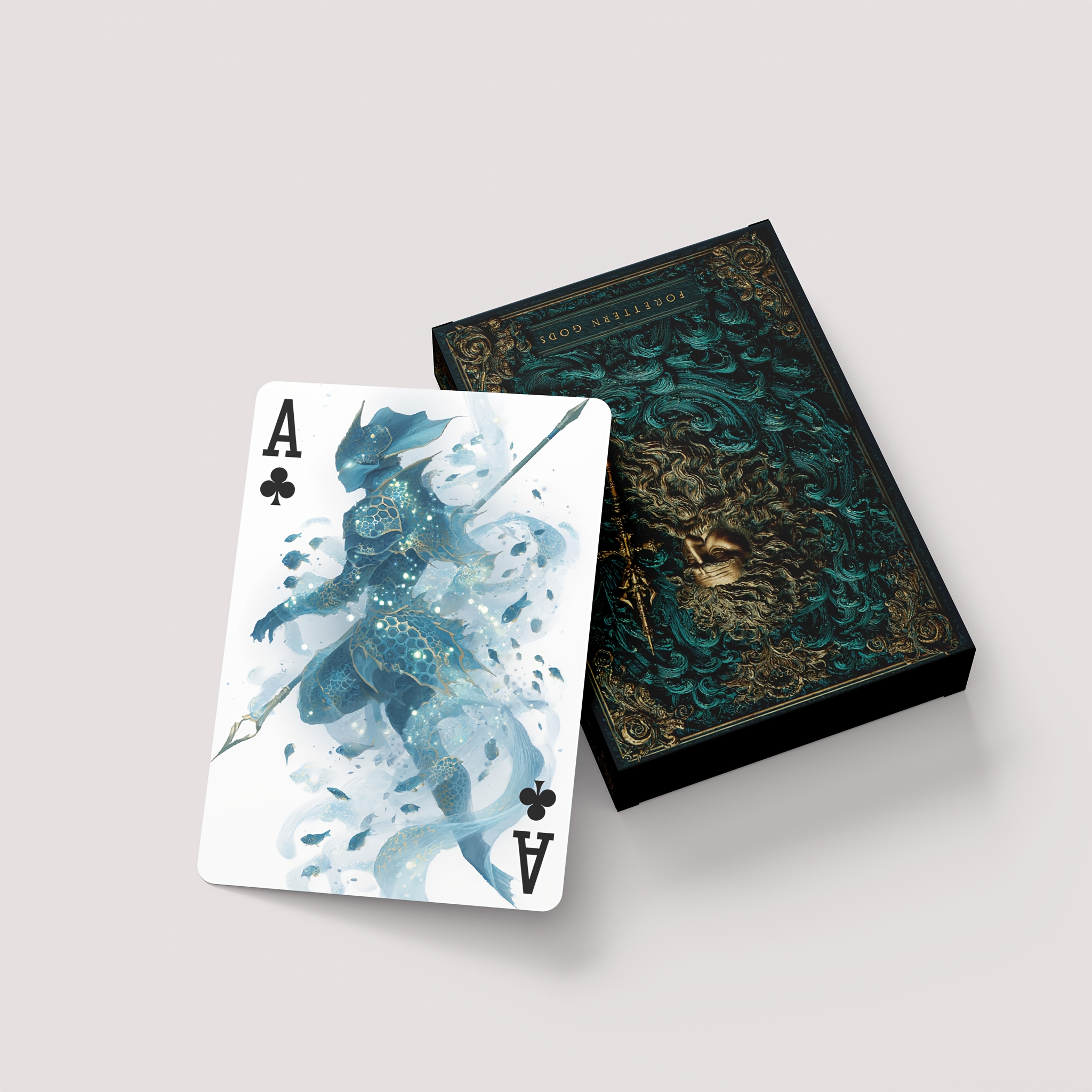 E-shop Dunkle, mythische Spielkarten "Frozen And Ocean" (Eisiger, dunkler Mythos), ursprüngliche Kälte und geheimnisvolle Atmosphäre,
