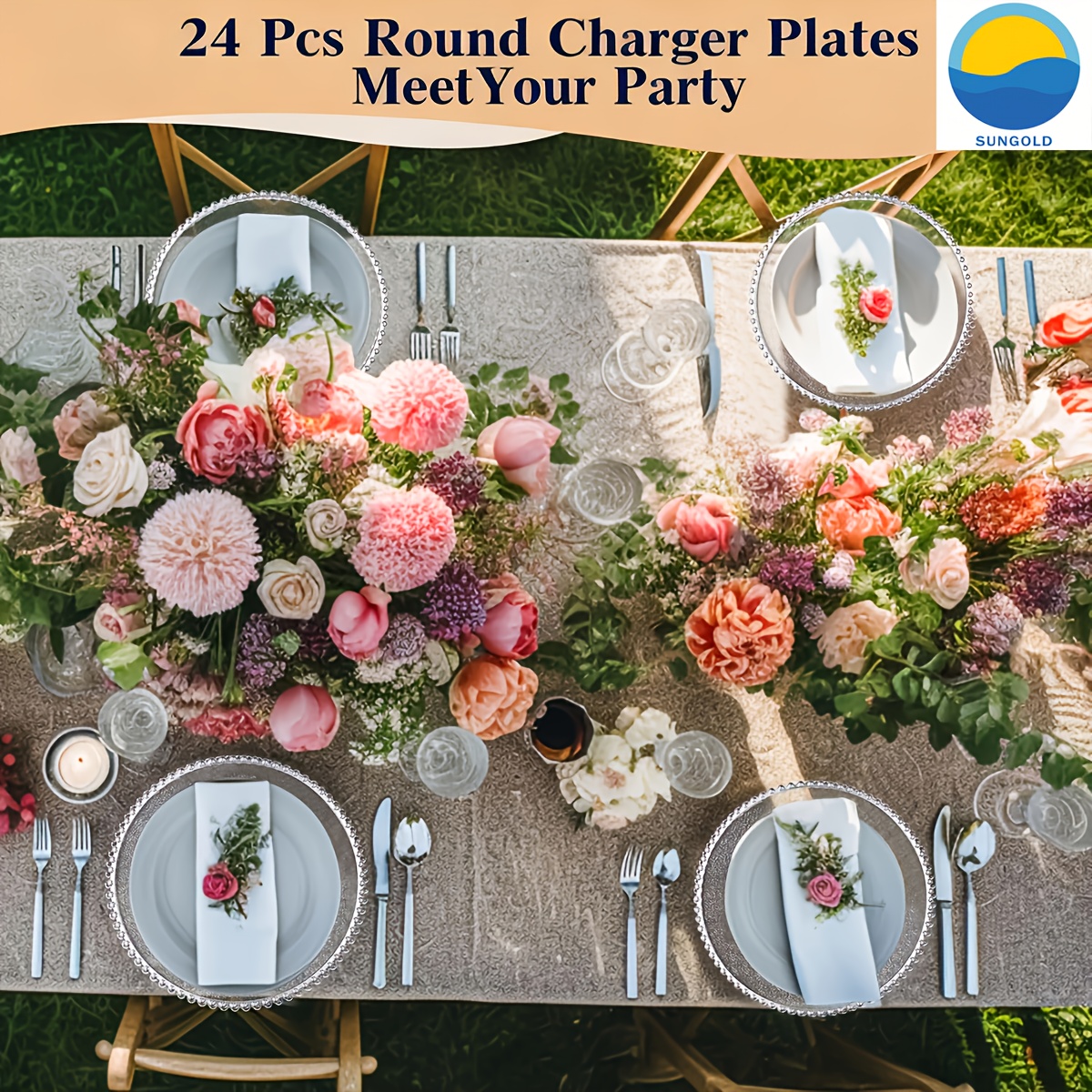 13 inch charger plates sold on Temu United States