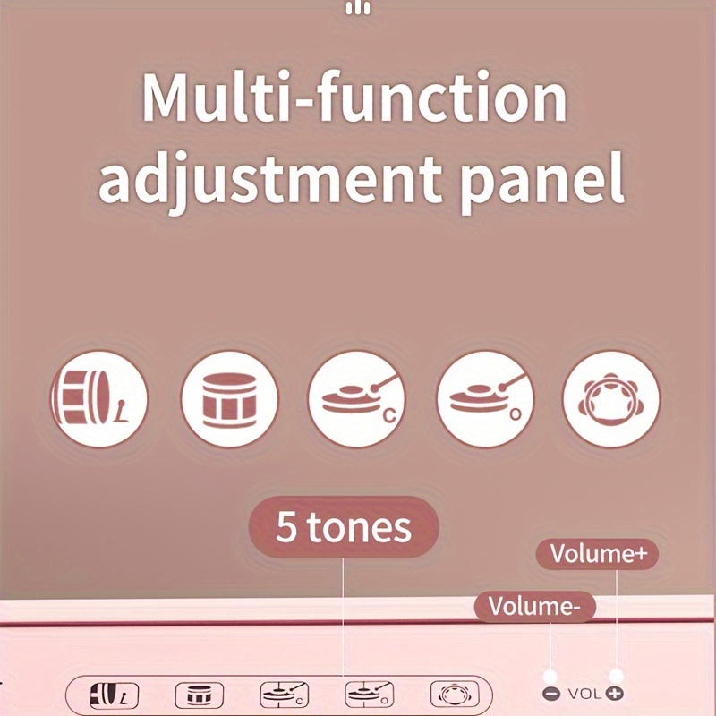  keyboard key multifunction early education musical instrument beginners piano for boys girls finger music playset ideal for christmas halloween birthday gift battery usb powered abs material rose red options details 6