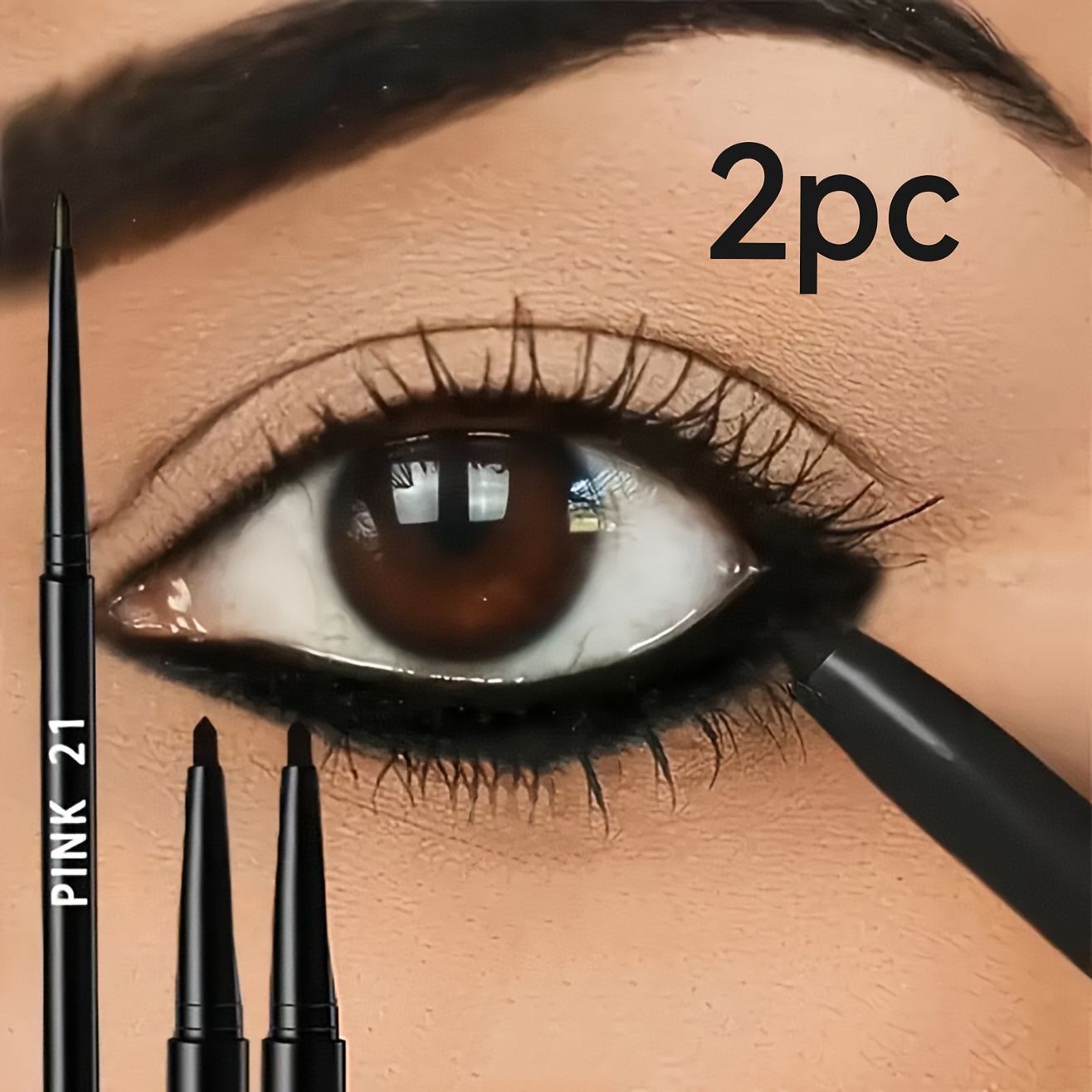 2 waterproof sweat proof black eyeliner pencils long lasting smudge proof with a glide formula for   makeup   and natural  
