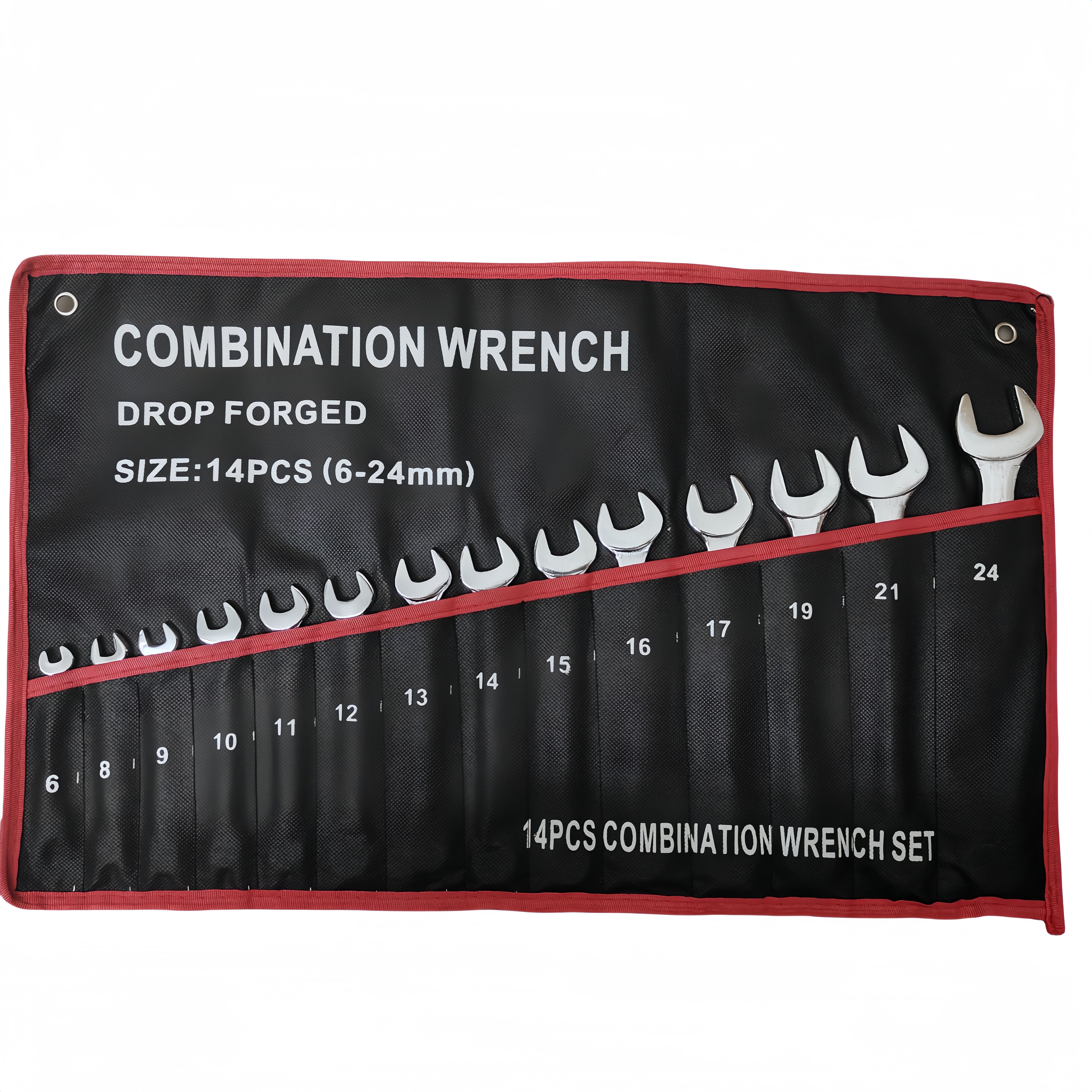 

14pcs Combination Wrench Set, Dual-use Ratchet & Box End, 2-in-1 Extended Allen Wrench, Manual Tool Kit