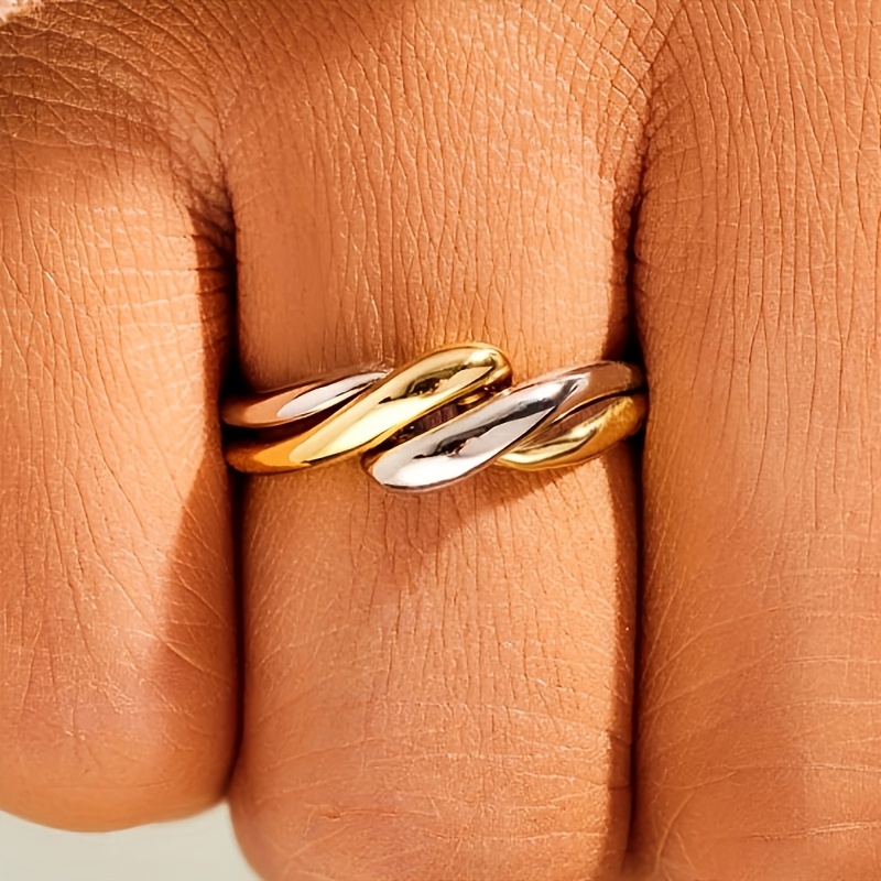 

1pc Simple -band Copper Ring, Unisex Fashion Jewelry, For & Party Accessory, For Men And Women