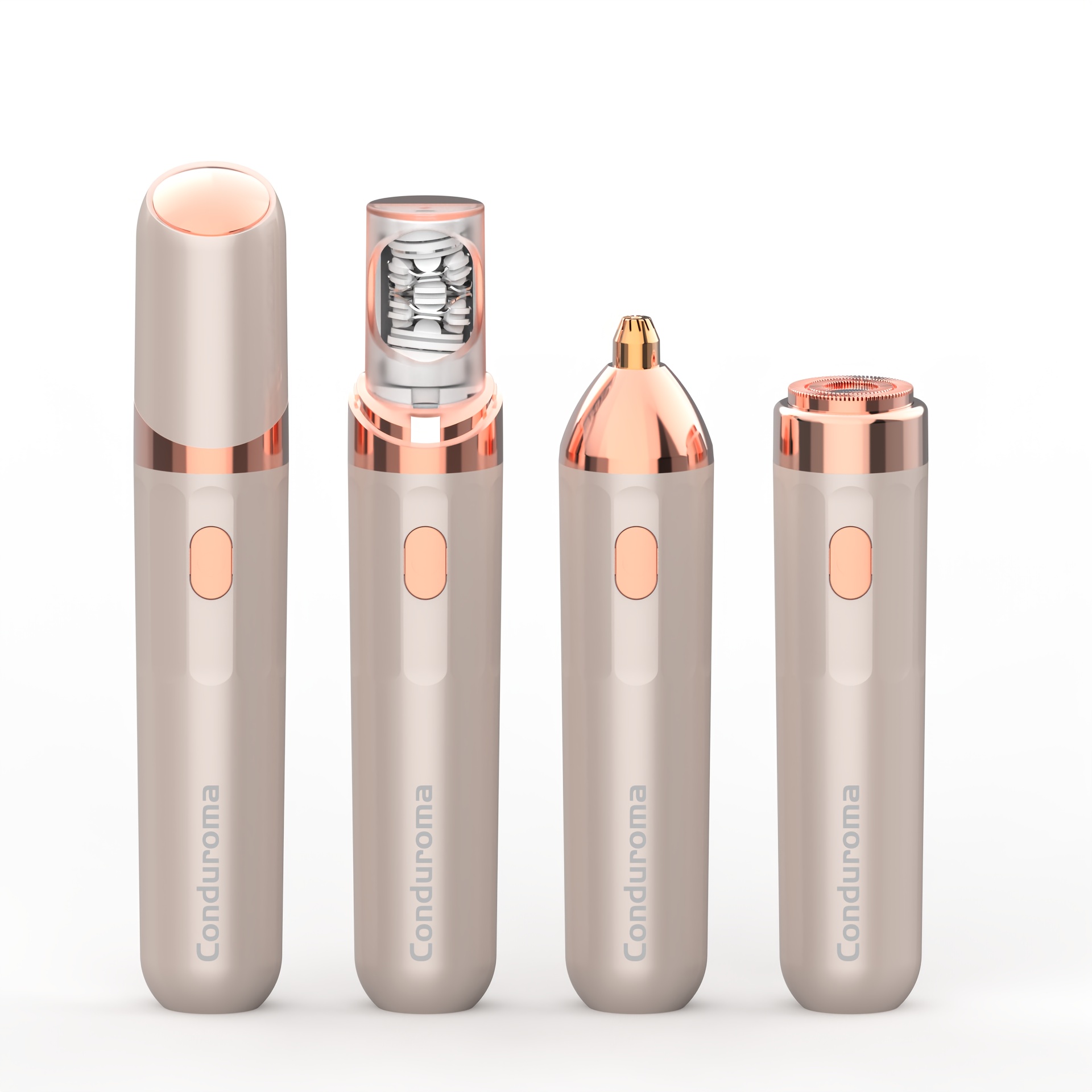   epilator for kvinner med led-lys, 3-i-1 trådløs epilator for kvinner, elektrisk ansiktshårfjerning og øyenbrynstrimmer, oppladbar ansiktshårbarberer