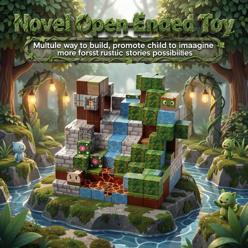 300pcs building block set large particle cube set creative construction toy childrens set thinking and construction