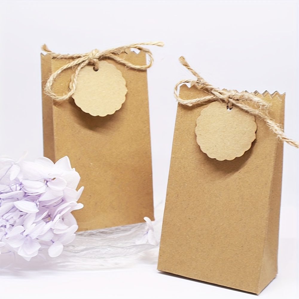 

24pcs, Kraft Paper Wedding Favor Boxes Gift Bags Diy Cookie Packaging Boxes Birthday Party Decoration Small Business Supplies, Christmas Decorations, Packaging Box, Candy Box