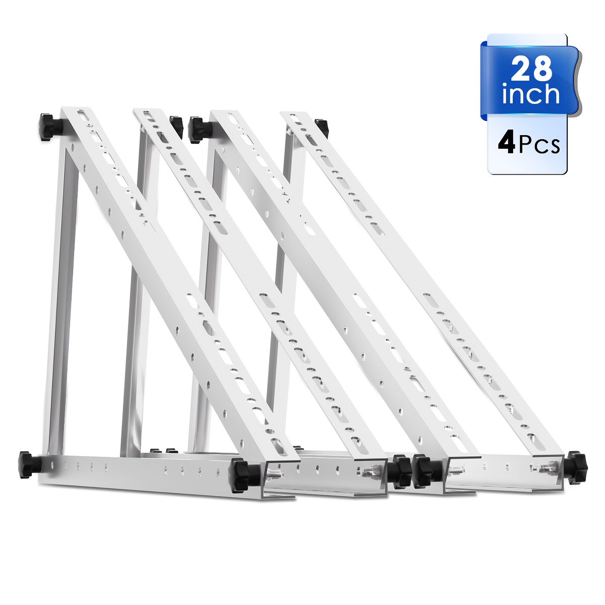 TEMU Set Of 2 Or 4 New 28-inch Adjustable Solar Panel Tilt Brackets, Suitable For 100, 150, 180 And 200-watt Solar Panels On Roofs, Motorhomes, Boats