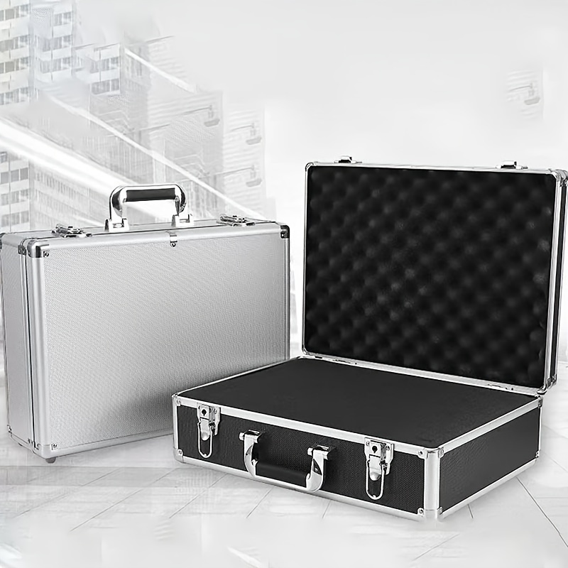 

Aluminum Alloy Storage Case For Cameras, Microphones & More - Portable, Large Capacity, Ideal For Home Photography & - In