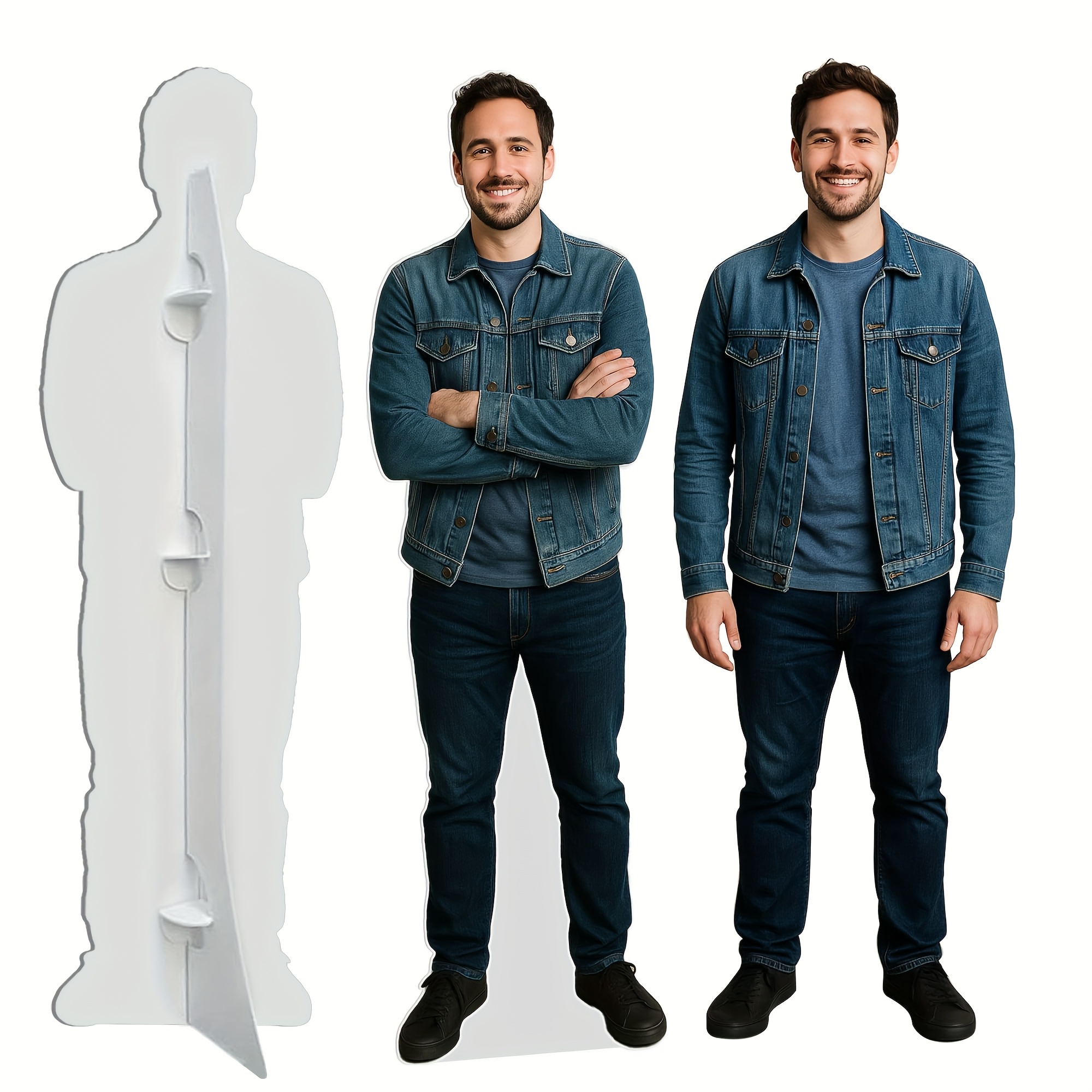   size cardboard cutout personalized full body photo standup with easel stand durable plastic wedding decor for birthdays graduation halloween christmas parties contemporary design no electricity needed   christmas