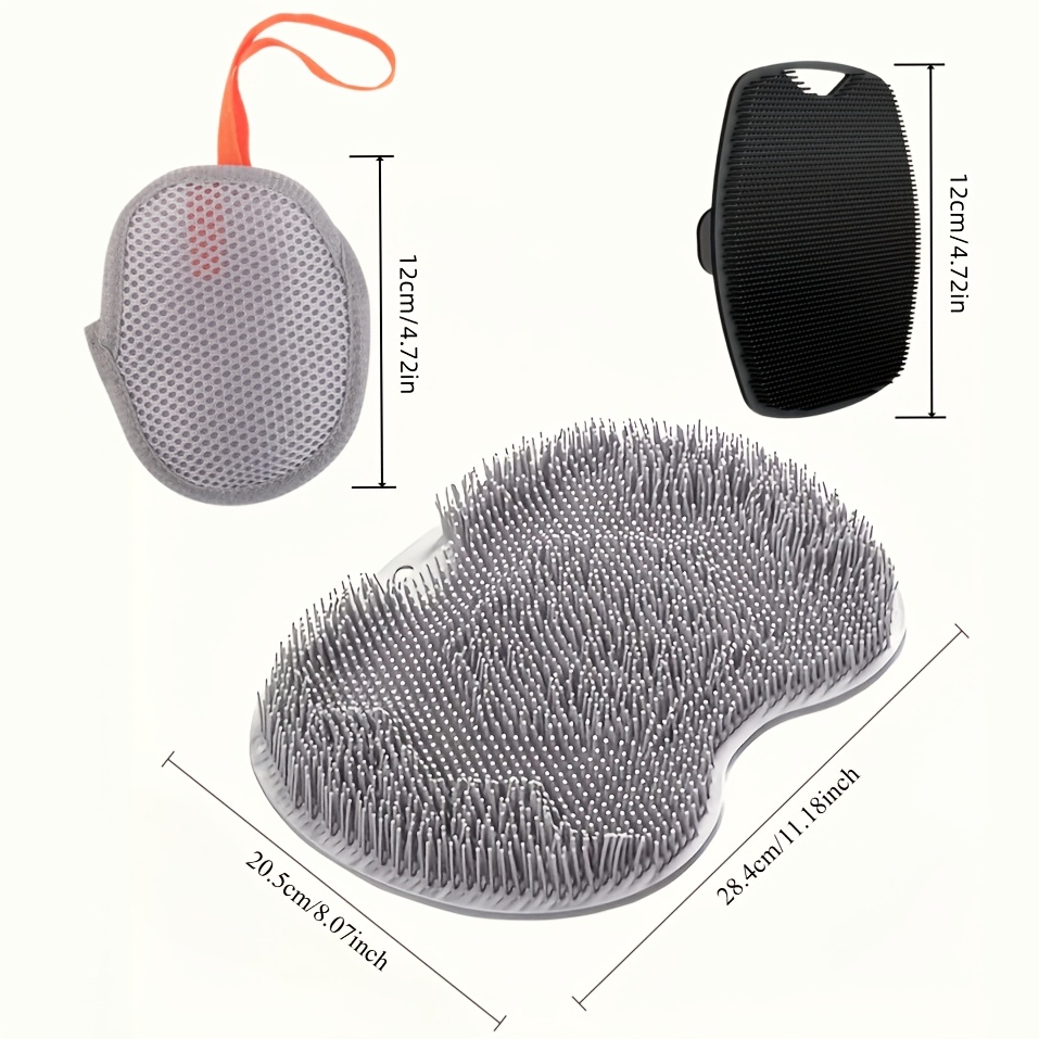 3-In-1 Daily Bath Shower Care Set with Exfoliating Brush
