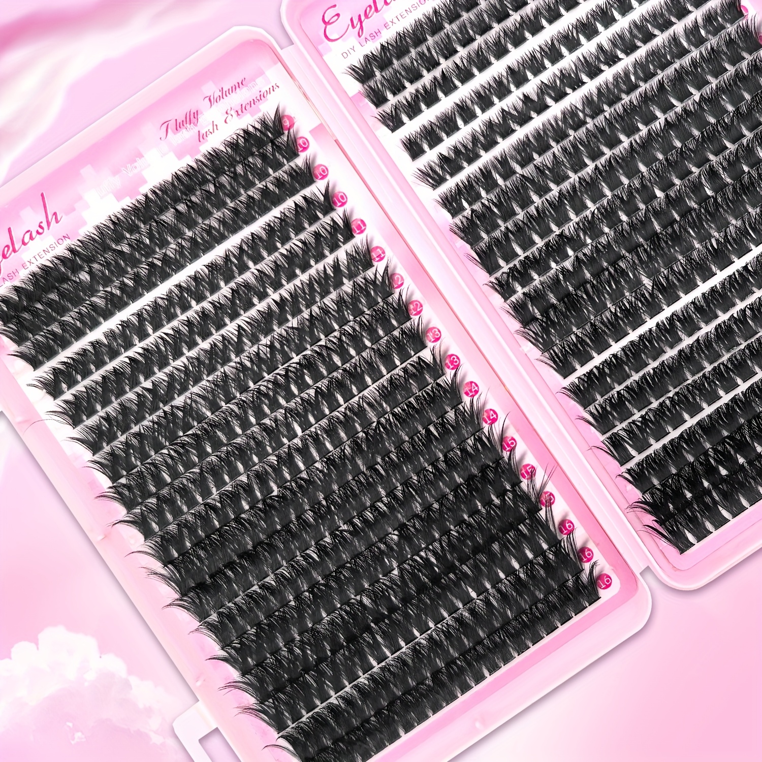 720 320pcs makeup lash clusters including 80d 100d specifications soft and durable including wearing tools two different styles of   suitable for beginners and daily use is a make up necessities   used for dating travel details 2
