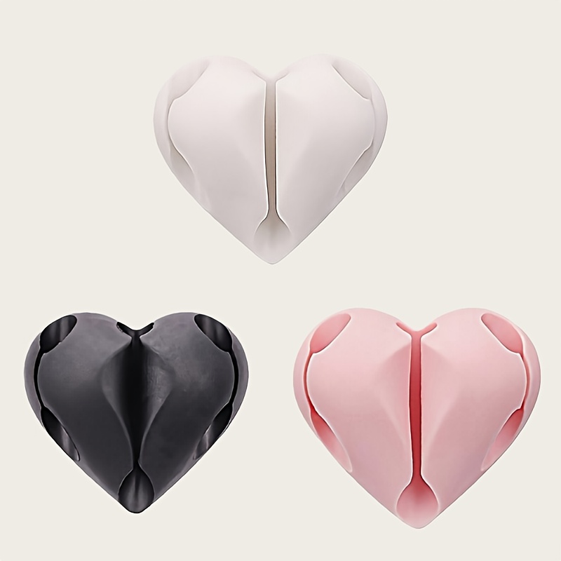TEMU 3 pièces Clips Autocollants Multicolores avec Gestion de Câbles et Porte-Câbles - Compatible avec Câbles -C/Lightning/ - de Place pour Bureau,