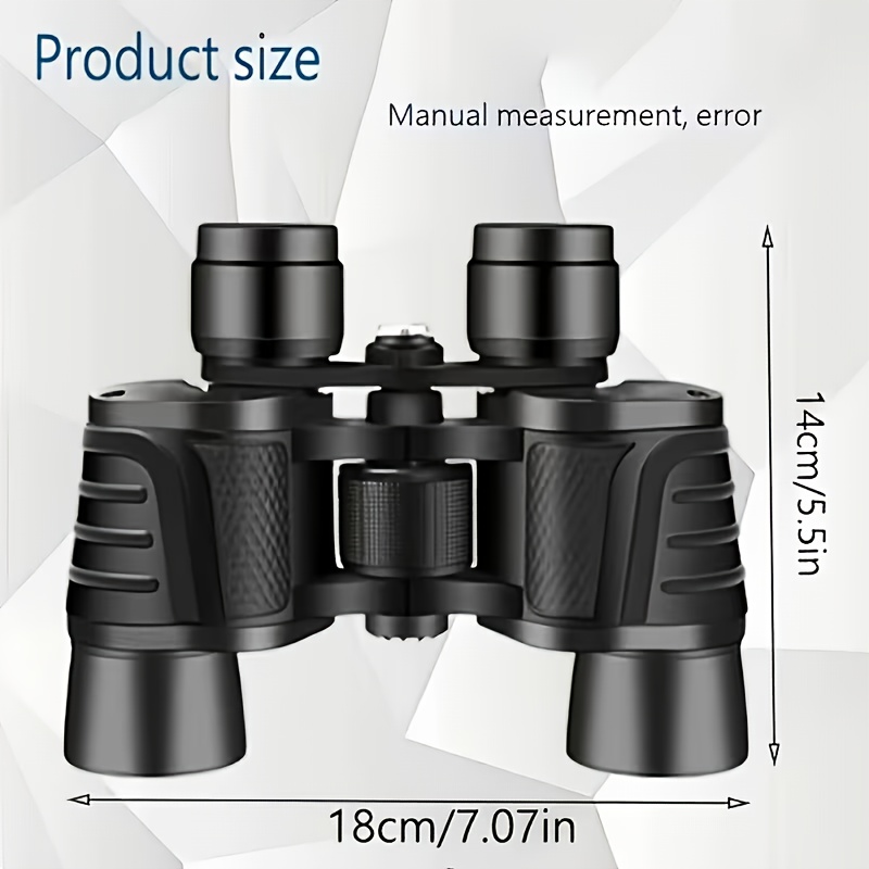 TEMU Jumelles professionnelles 8 X 40 - Noires, jumelles haute puissance pour adultes, image stabilisée, adaptées à l'observation des oiseaux, la
