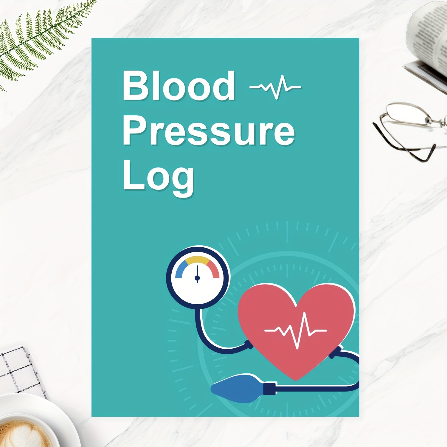 

1pc Blood Pressure Log Book - Daily Tracking Journal For Blood Pressure And Heart Rate Monitoring - Simplified Home Recording With Medication Notes - A5 Size (8.6x5.9 Inches) Paper Cover