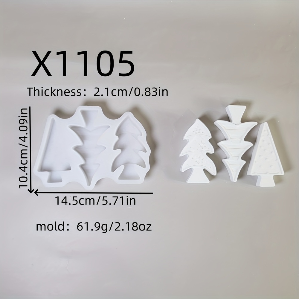 Image of Resin Silicone Mold Christmas Series Christmas Tree 3d Decoration Silicone Mold Diy Candle Silicone Mold Gypsum Decoration Silicone Mold Home Decoration Epoxy Resin Mold 62 X1105