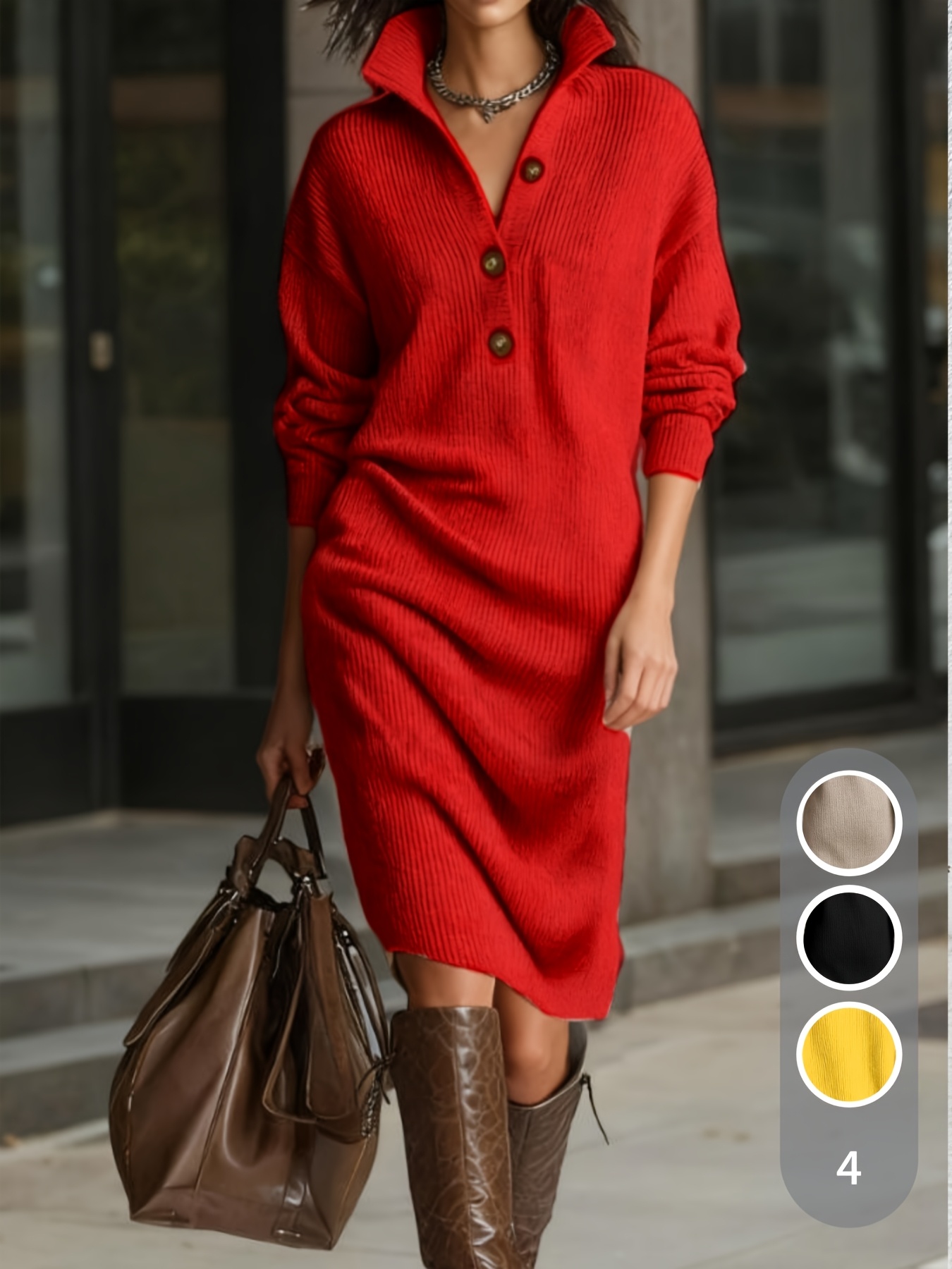 loose dress 5 letters loose dress womens fashion elegant knee length autumn winter