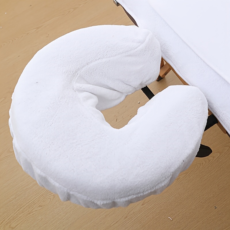 TEMU 1pc Beauty Bed U-shaped Face Pillowcase, Single Pack, Removable And Washable, Flexible Replacement For Beauty Salons/facial Care Guest Rooms,