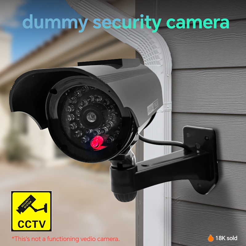 solar powered security camera deterrent led lights polished