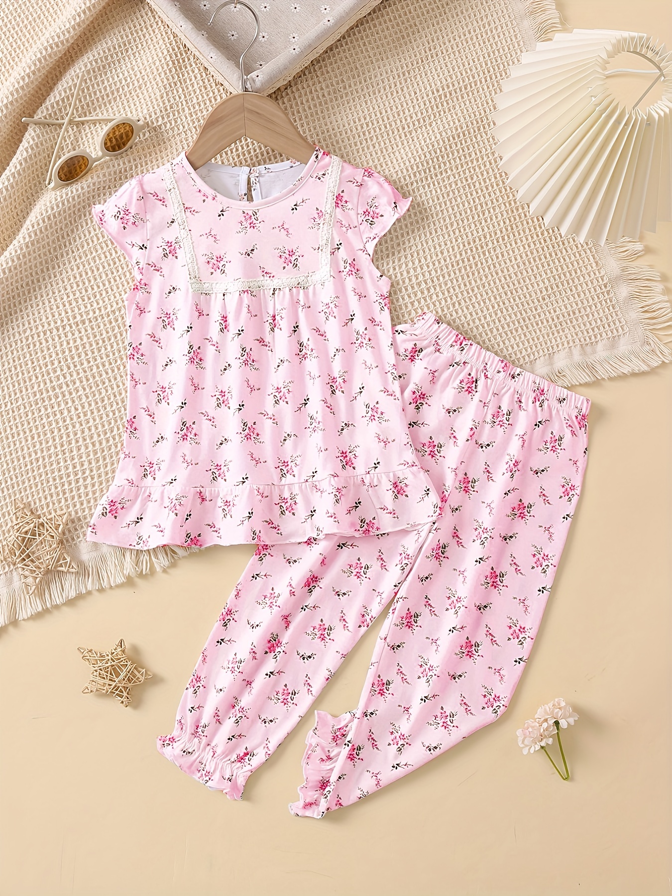 Kid's Rose Floral Pyjamas