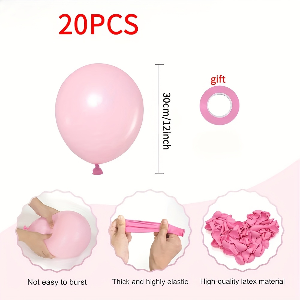 Image of 20pcs 12 Inch Latex Balloons | Helium Quality Party Decor With Ribbons For Birthday, Shower & Gender Reveal (princess Theme) - Graduation, Bridal Showers & Photo Backdrop | #babyshowerdecor