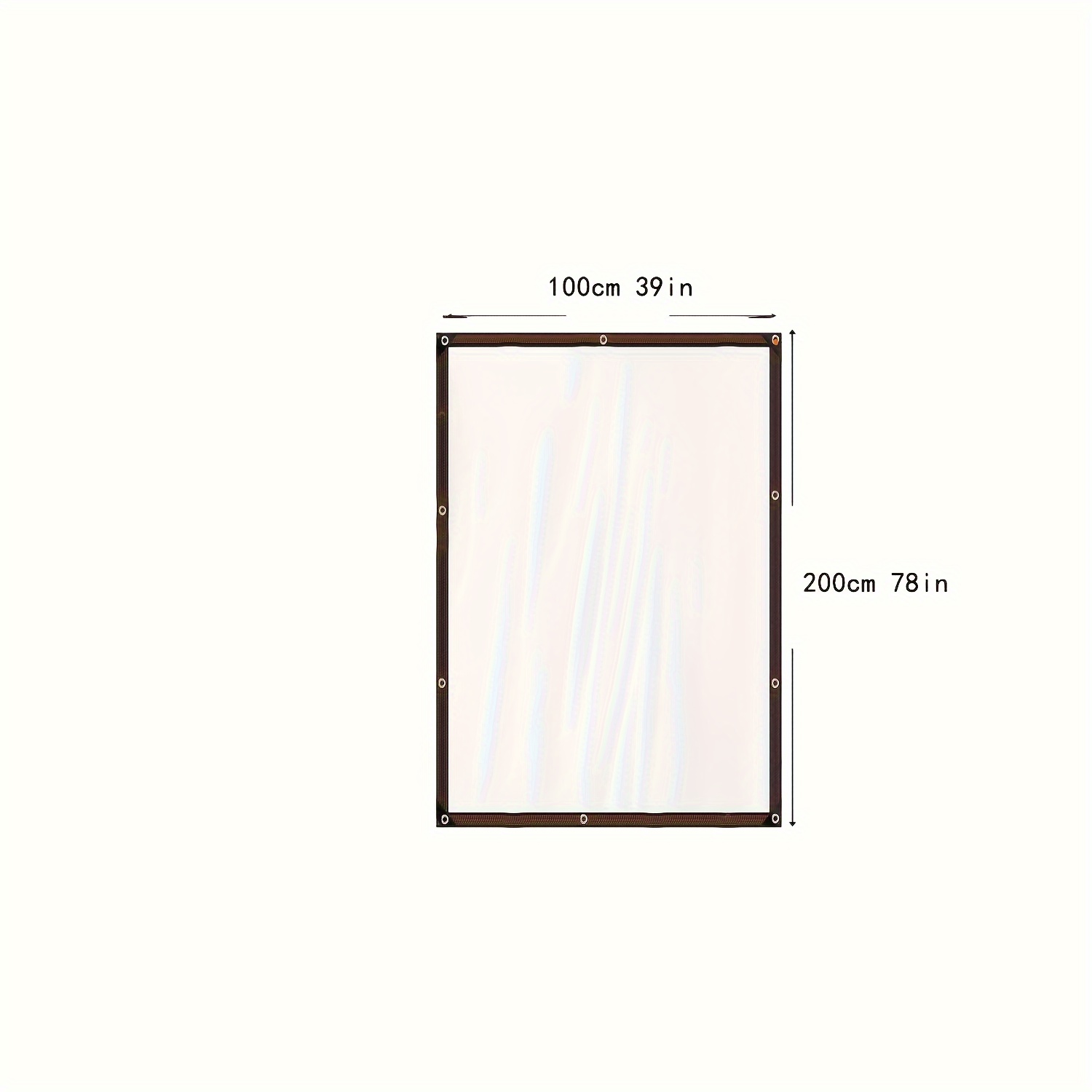 TEMU Heavy-duty Transparent Rainproof Plastic Tarp - Waterproof, Windproof & Uv Resistant For Greenhouses, & Outdoor Use