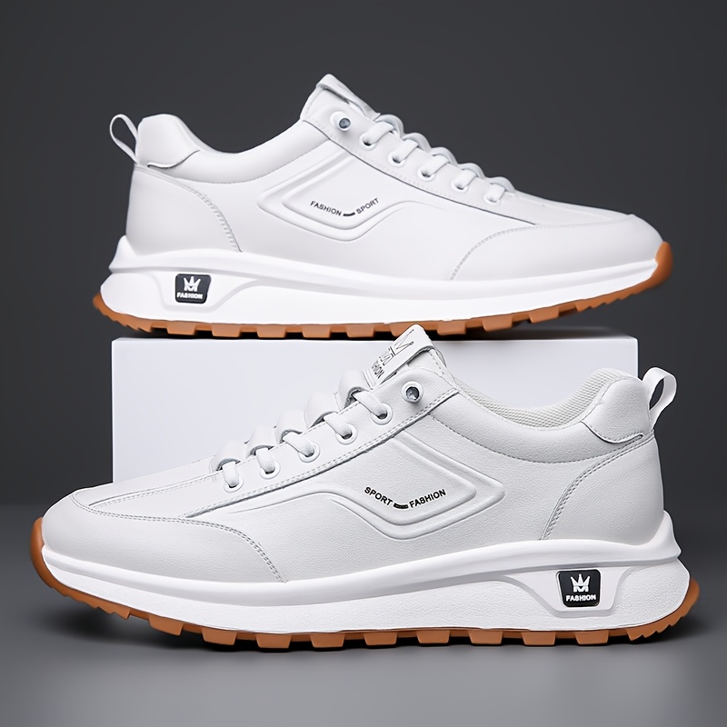 Men's Four-Season New Sneakers, Casual Shoes with Breathable Soft Sole and Anti-Slip Design, Fashionable White Shoes