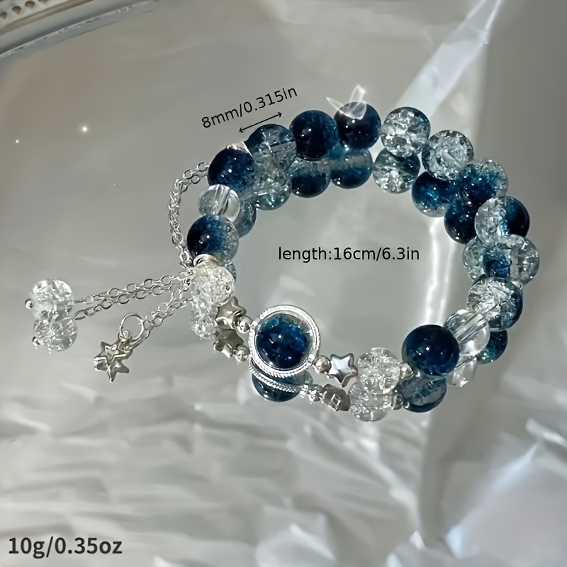Stone Beaded Charm Bracelet Unisex Gift Stylish Jewelry