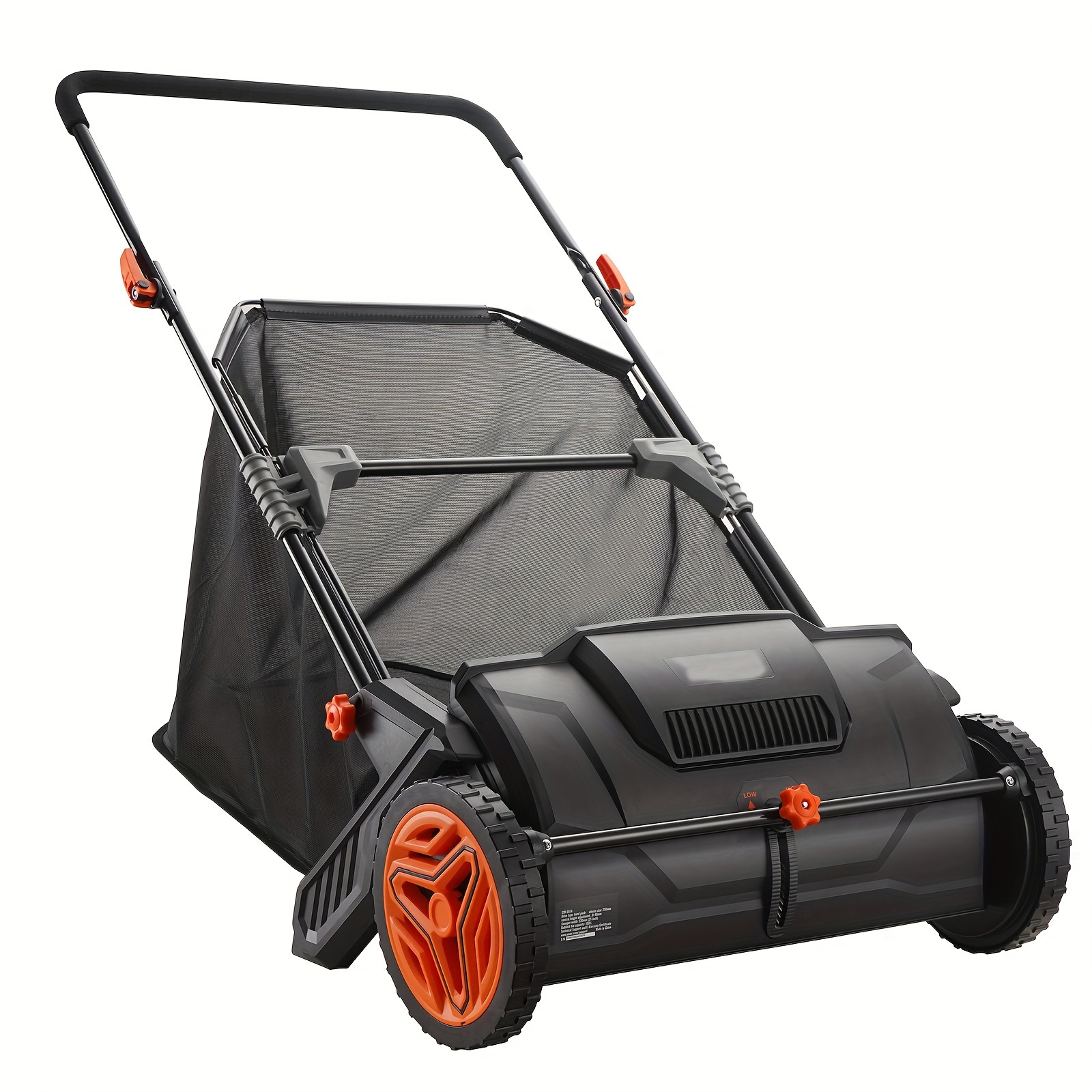 

21-inch Push Lawn Sweeper, Leaf & Grass Collector, To Use With Large Capacity 3.5 Cu. Ft. Mesh Collection Bag, 2 Brushes