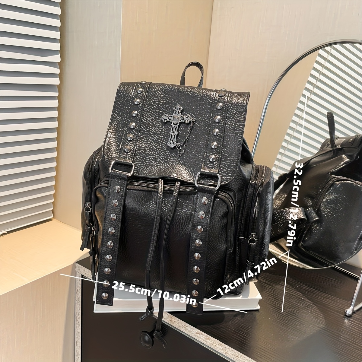 original handmade y2k soft backpack dark cross - Temu United Arab