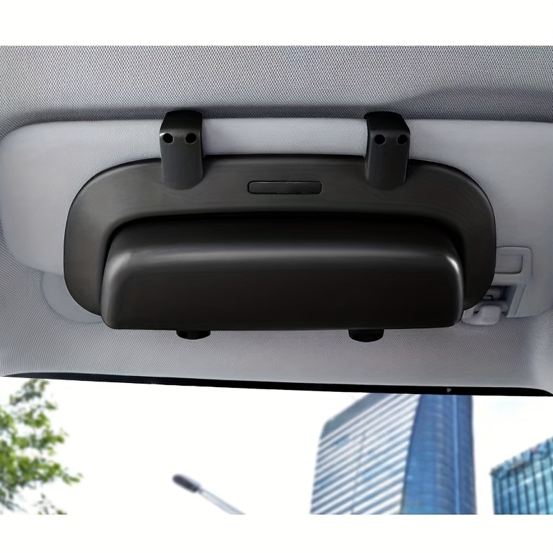 TEMU Car Glasses Case, Sun Visor Sunglasses Clip, Multifunctional Creative Glasses Storage Box For Cars