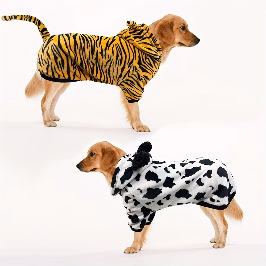flannel autumn winter warming transformation suit for medium to large dogs Product details 4