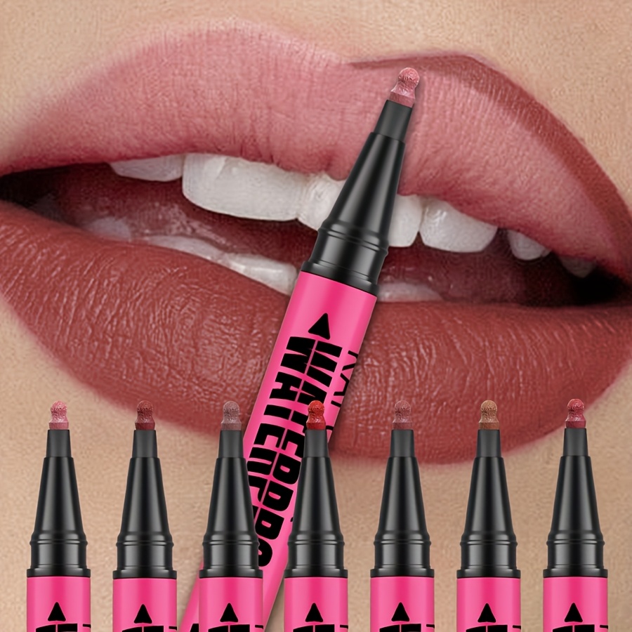 Vibrant Colors, Colorfast, Easy to Color, Waterproof, Lip Liner, Non-Sticky, Lightweight, Portable Travel Makeup