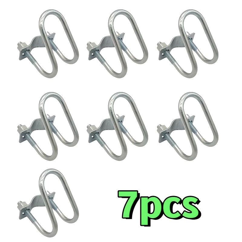 TEMU Ensemble de de serrage de U réglables de 3/5/7 pièces pour serre, structure métallique durable adaptée aux tuyaux d'acier de 0,98 pouce et tubes