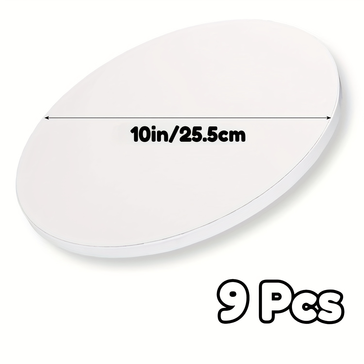 Heavy-duty Drum Boards (6/8/10/12/14/16 Inch) - 1/2" Thick Food-safe Set For Cake Decorating
