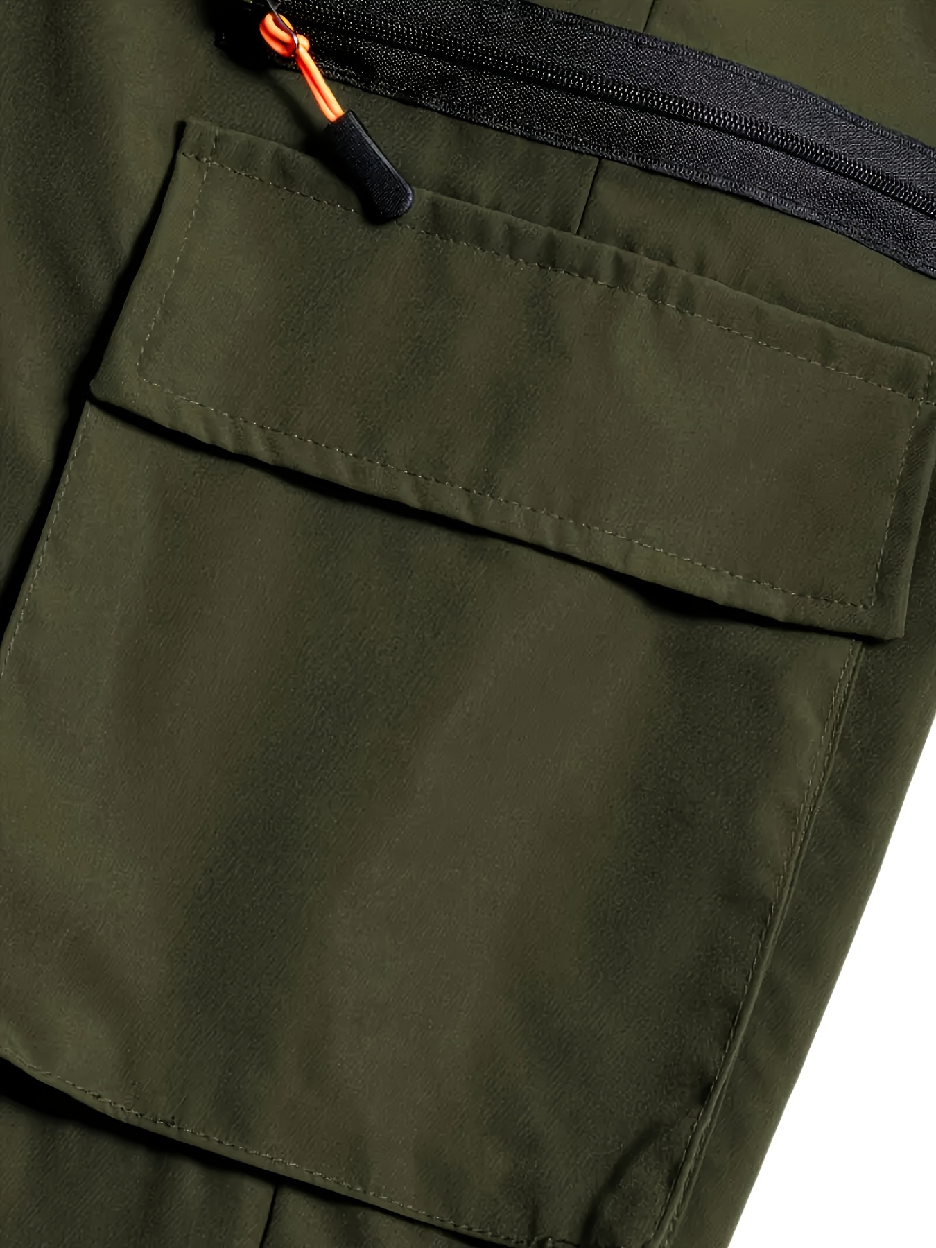 mens loose cargo pants black polyester non stretch   regular fit multiple pockets casual sports style   pants casual fit pants durable casualwear details 15