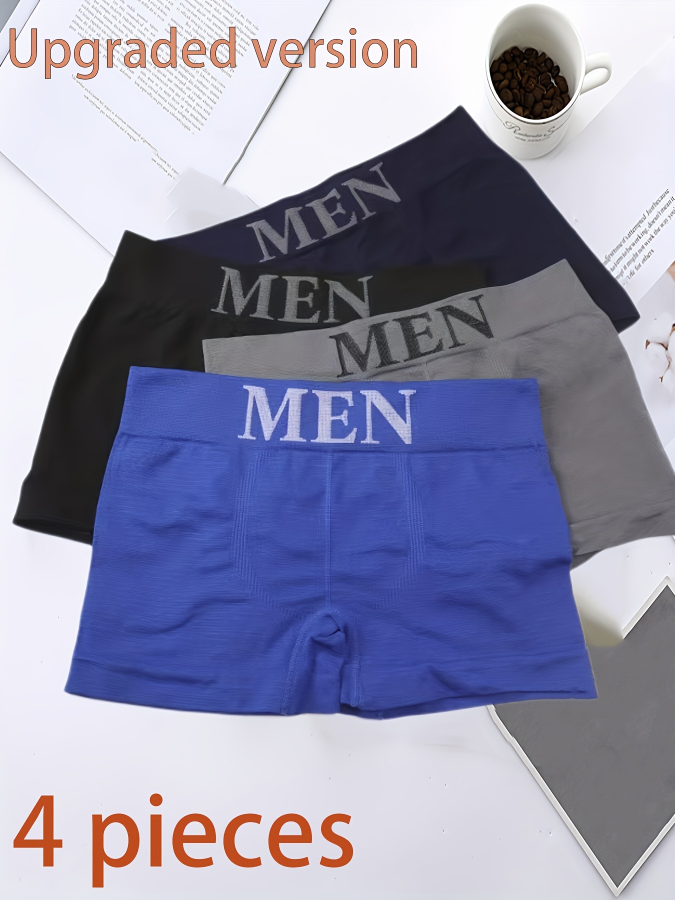 Mrat Seamless Briefs Womens Underwear Seamless Men's Underwear Swim Trunks  Mid-waist Printed Men's Boxer Swimming Shorts Female Solid Color Panties