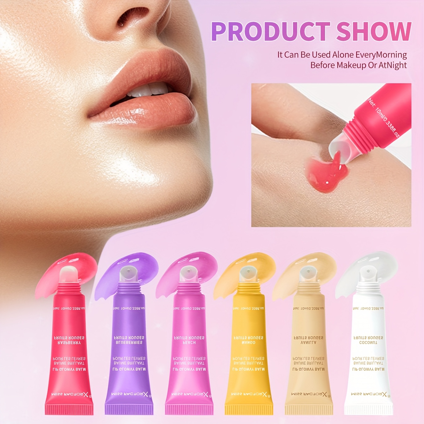 24pcs/Box 6 Flavors Moisturizing Lip Gloss - Nourishing, Non-Greasy, Long-Lasting Shine for Dry Lips, Women'S High-End Gift Set - Image 8