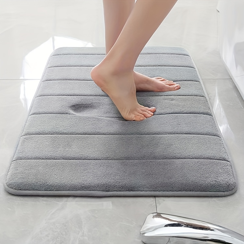 1pc Soft And Comfortable Bathroom Memory Foam Mat Absorption And Anti-slip ,bathroom Decor, Bathroom Decorations, Bath Rug