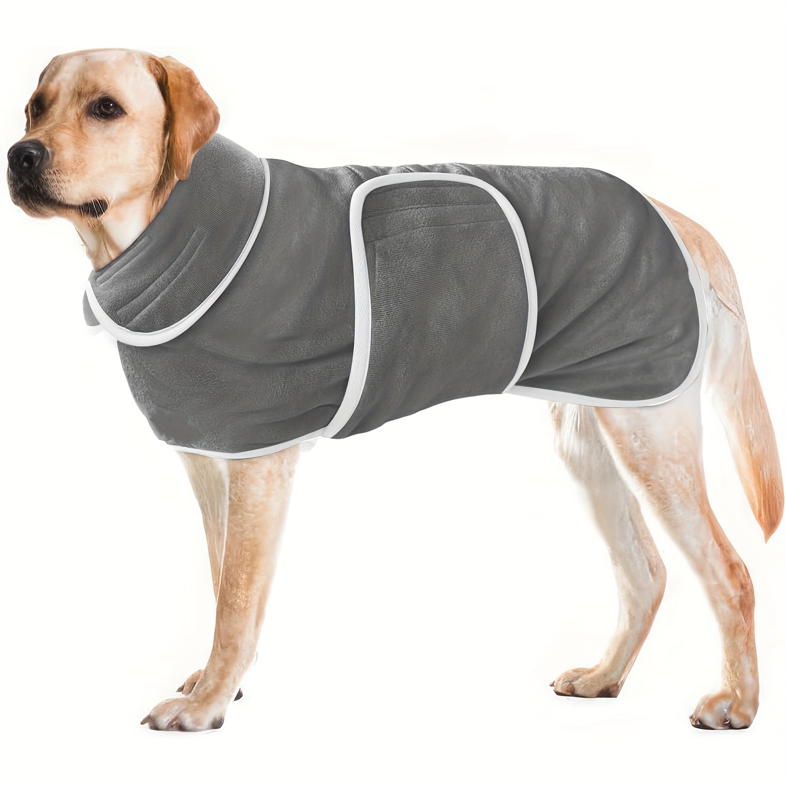 

Quick Drying Dog Bathrobe, Ultra Soft Comfortable Dog Towel, Super Absorbent Pet Puppy Bathrobe, With Adjustable Belly Strap