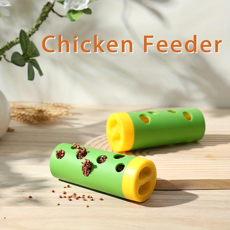 

1pc Durable Plastic Chicken Feeder - Anti-bite & Leakage Design For Small Pets