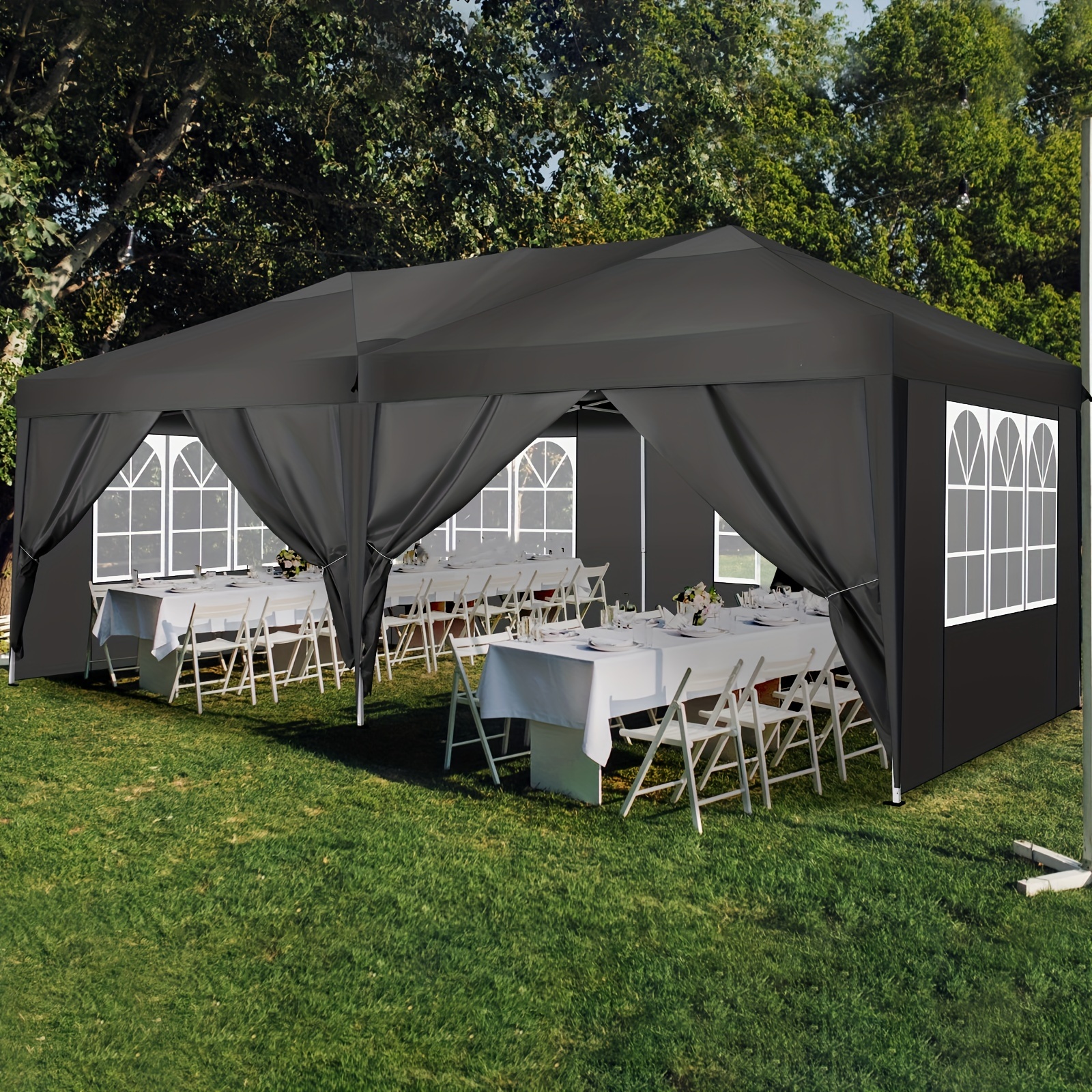 

Sanopy 10×20ft Pop-up Tent With Removable Walls, Adjustable Height, Beach, Weddings, Camping, And Outdoor Events