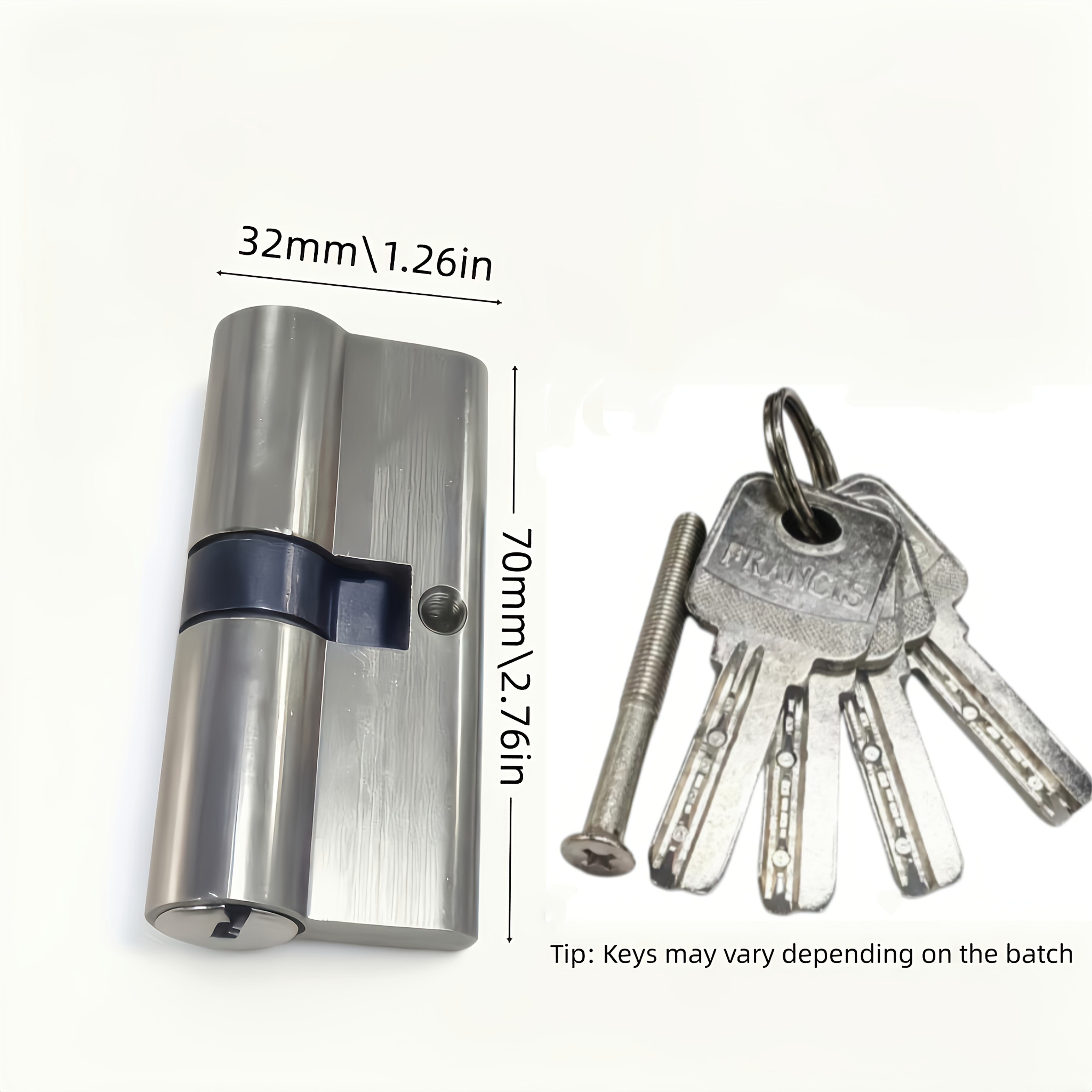 E-shop Zylinder nach europäischer Norm mit 4 Schlüsseln, Sicherheitszylinder mit Aluminiumgehäuse, Türschloss-Ersatzteil. Türschloss-Montage
