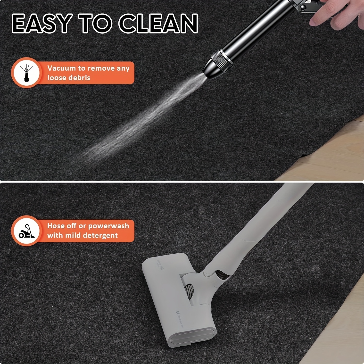 Garage Floor Mat 91.5 * 122cm/91.5 * 91.5cm/91.5 * 183cm/2.0 * 2.6m/2.23 * 5.2m, Mechanic Pad - Protects Floor from Spills, Drips, Splashes and Stains | Washable, Cut to Size, Non Slip Floor Mat